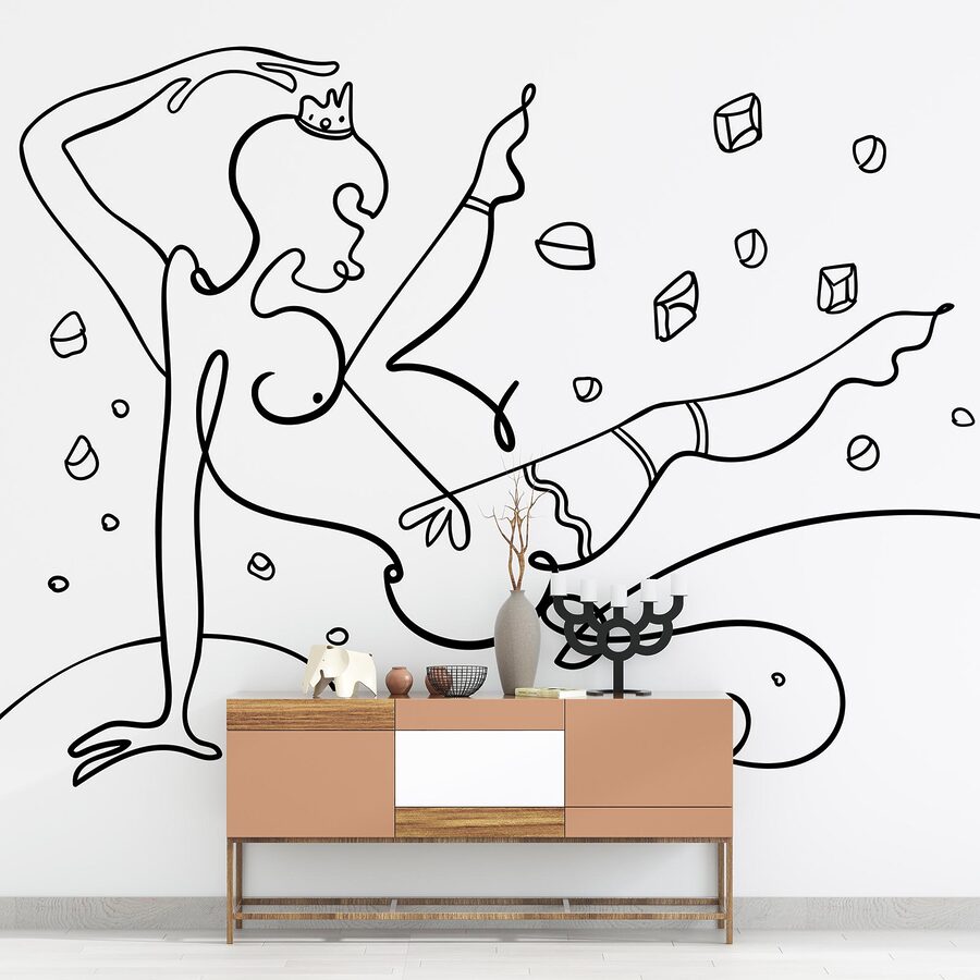 Dibujo de una mujer bailando