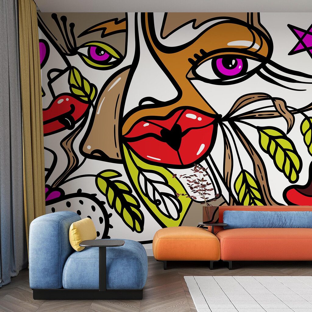 – Cara vibrante con motivos llamativos – Cara vibrante con motivos llamativos