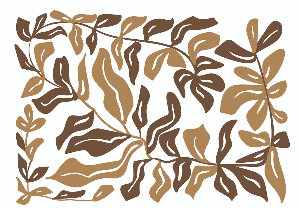 Brown and tan leaves