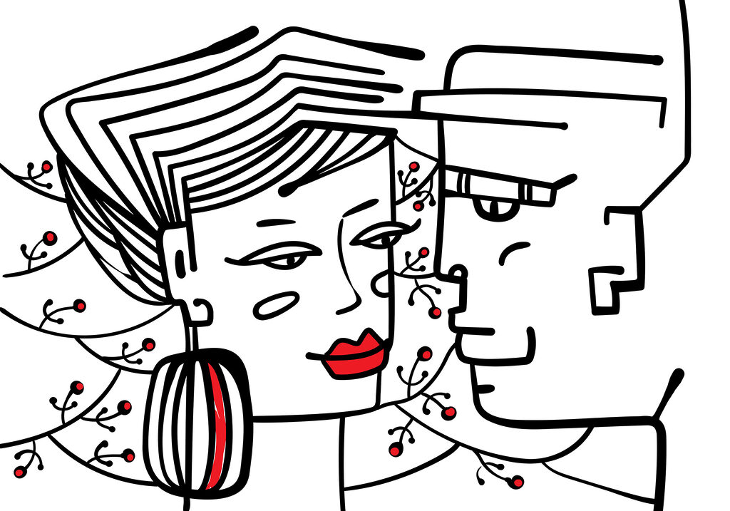 Dibujo de un hombre y una mujer Dibujo de un hombre y una mujer