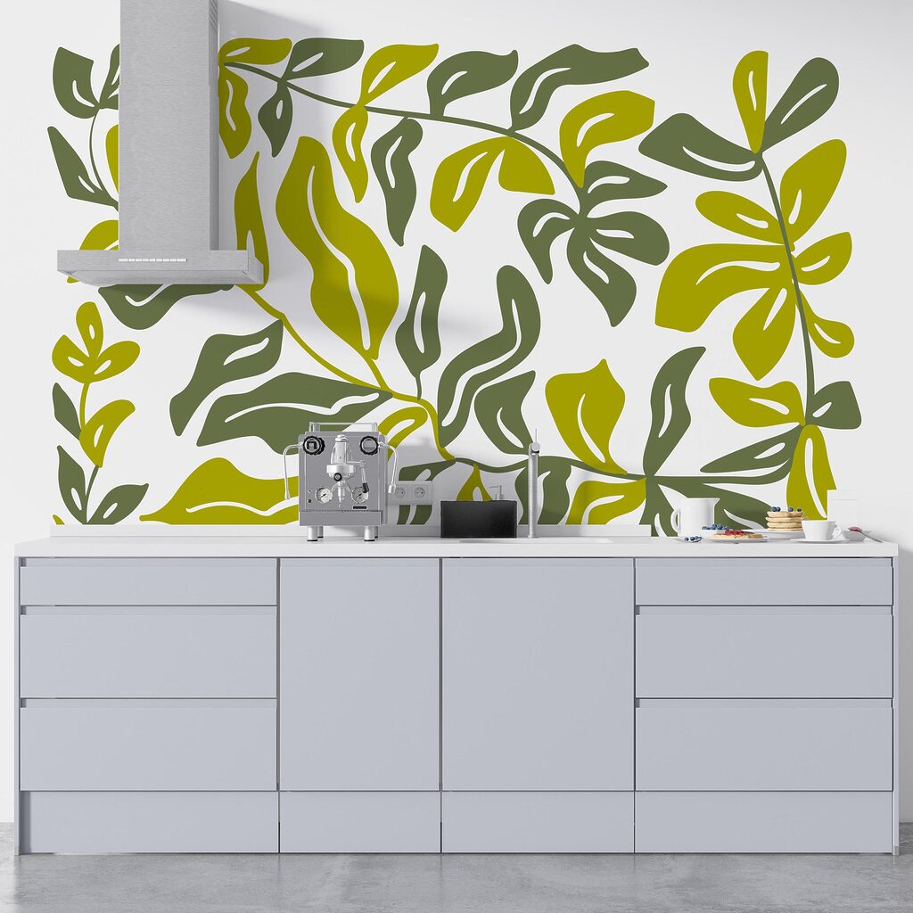 Dibujo de hojas y flores