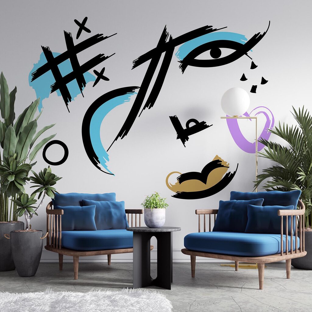 Expresión artística en trazos vibrantes