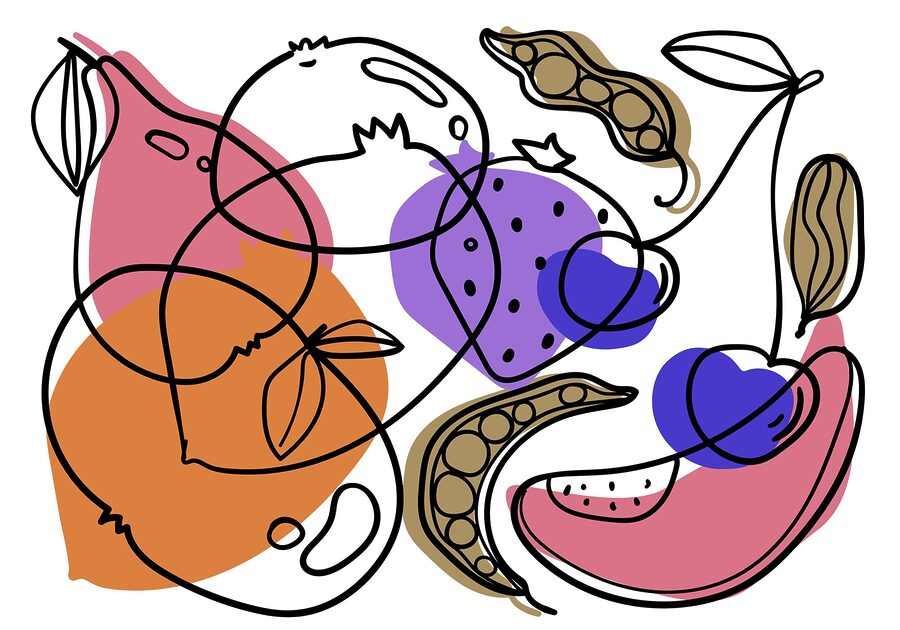 Fotomurales Dibujo de diferentes frutas - Imagen 3