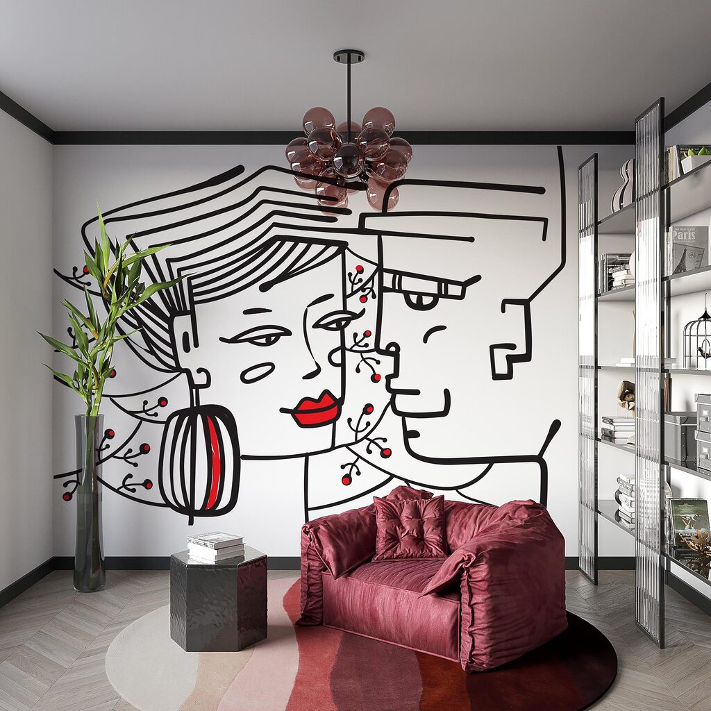 Dibujo de un hombre y una mujer