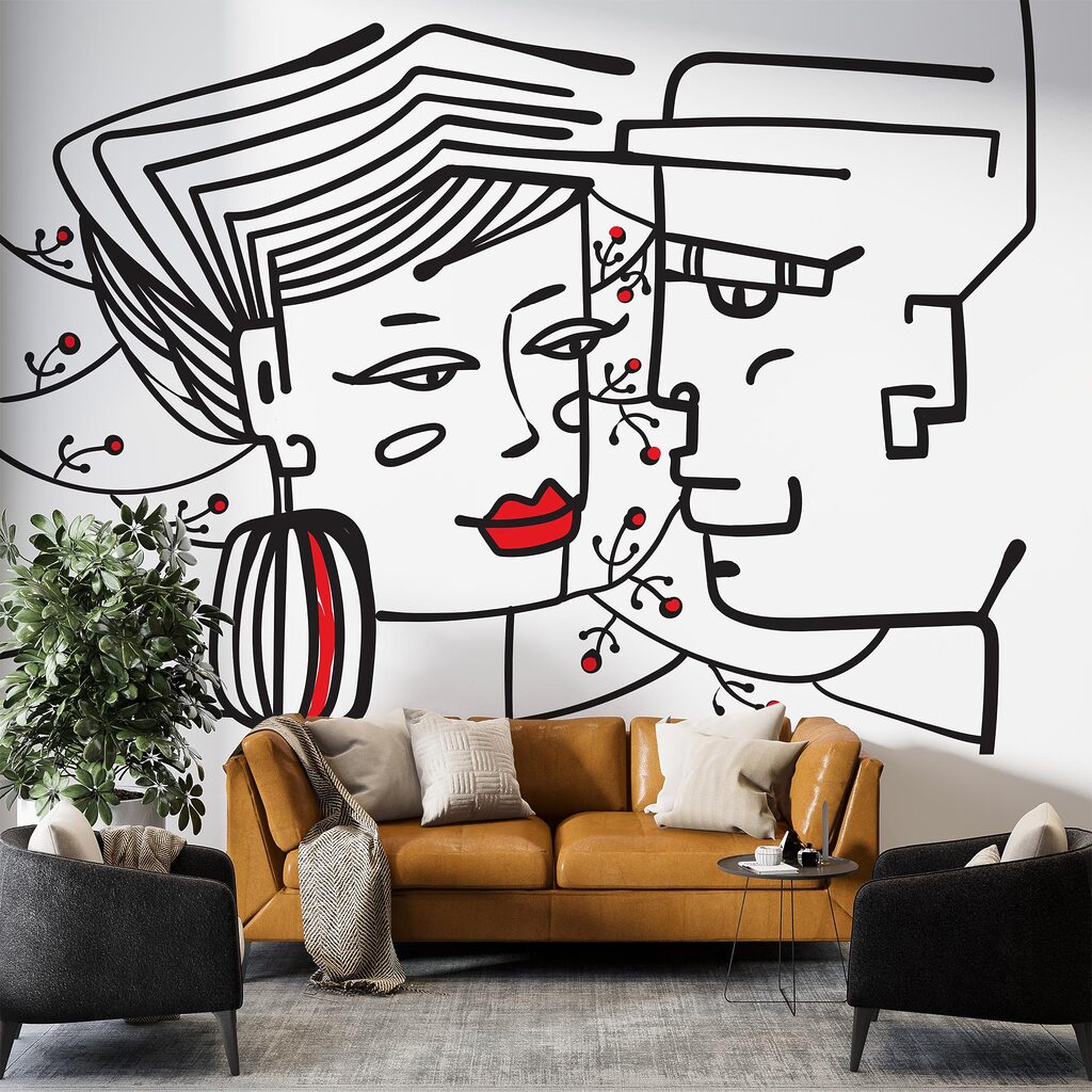 Dibujo de un hombre y una mujer