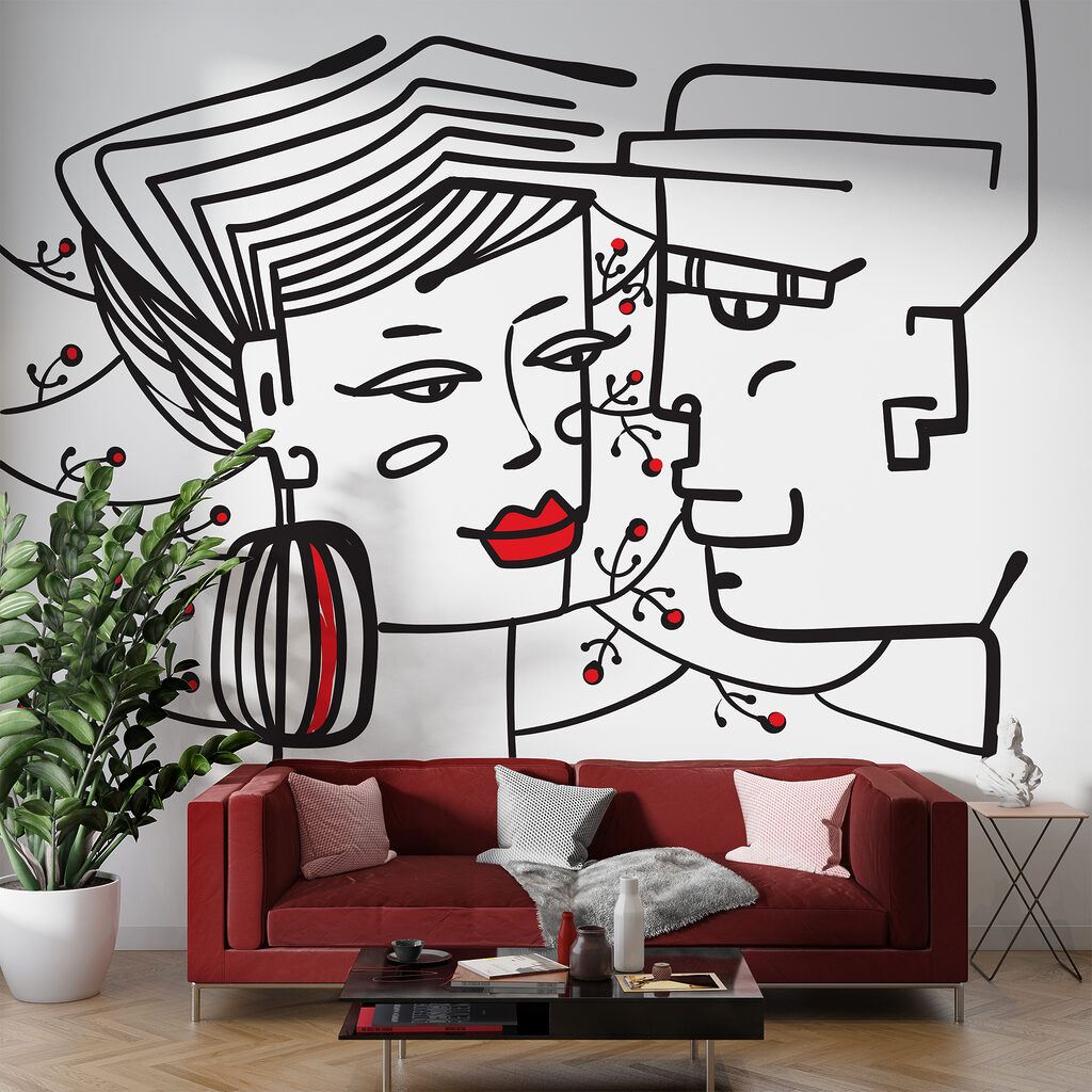 Dibujo de un hombre y una mujer