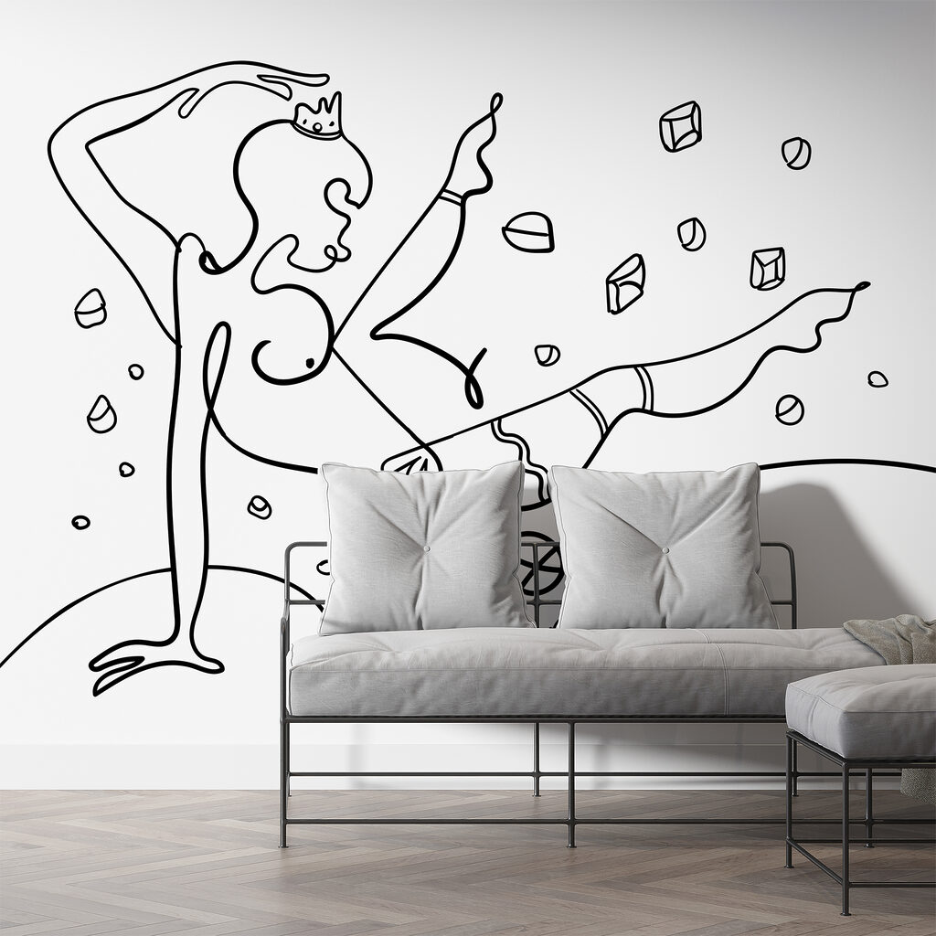 Dibujo de una mujer bailando