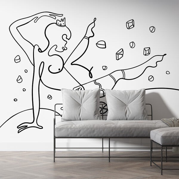 Dibujo de una mujer bailando Dibujo de una mujer bailando