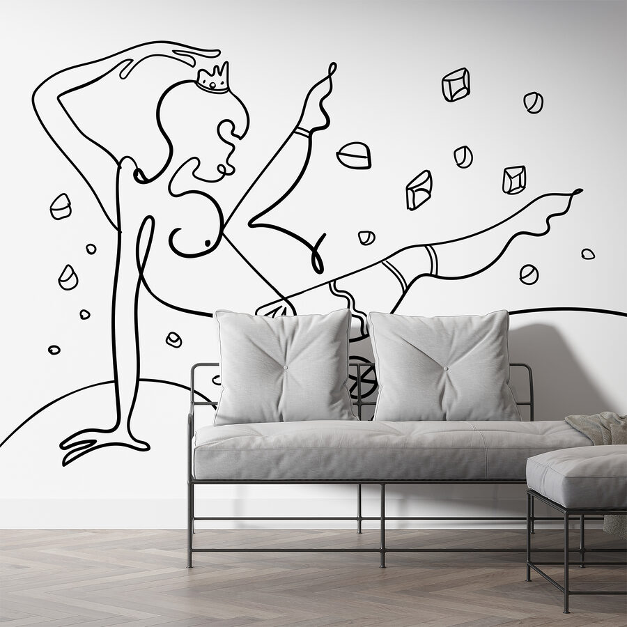 Dibujo de una mujer bailando