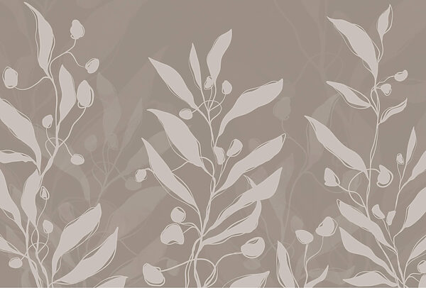 Suave diseño botánico sobre un fondo neutro Suave diseño botánico sobre un fondo neutro