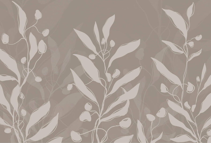 Suave diseño botánico sobre un fondo neutro Suave diseño botánico sobre un fondo neutro