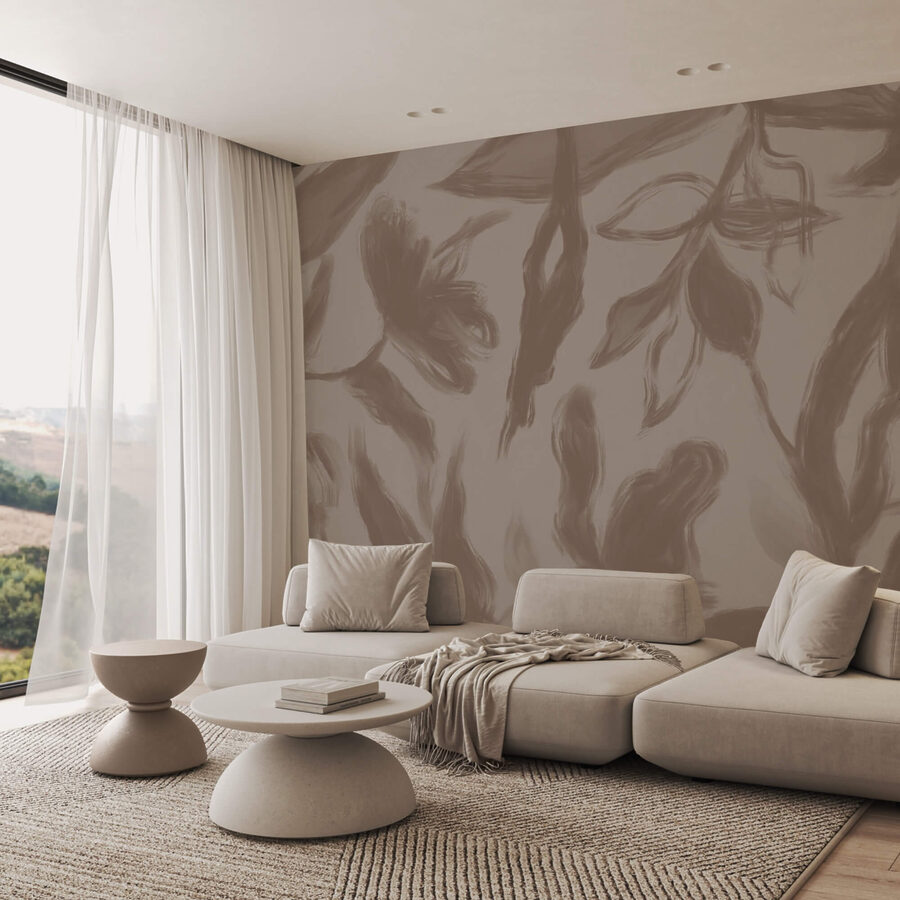 Elegantes motivos florales en tonos suaves