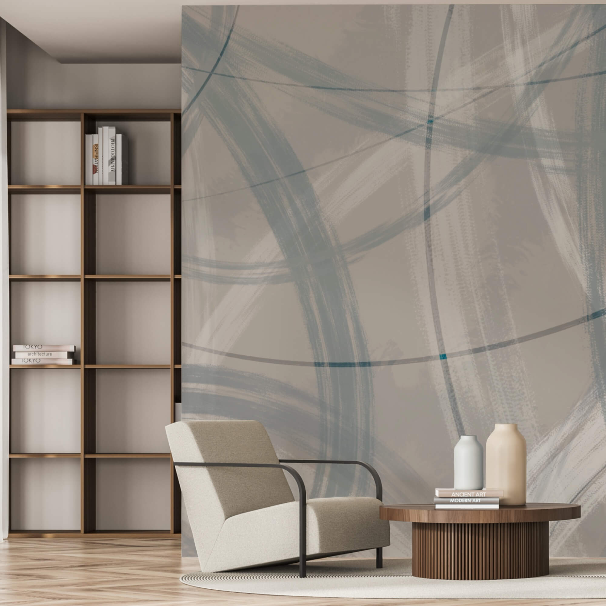 Fondo gris y blanco con círculos y líneas
