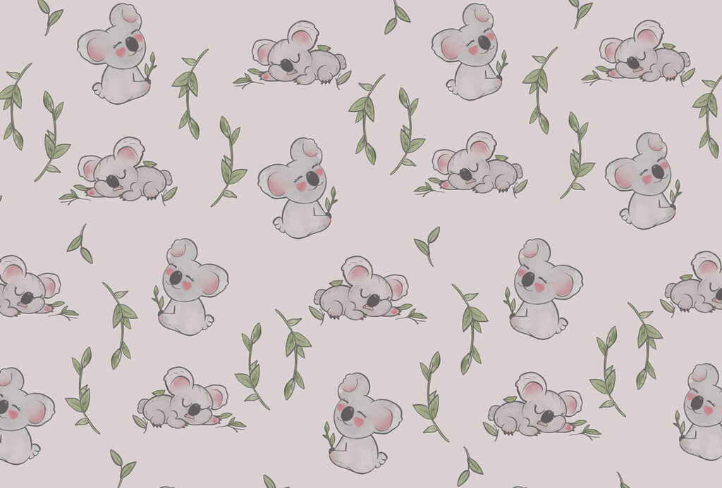 Patrón de koalas y hojas Patrón de koalas y hojas