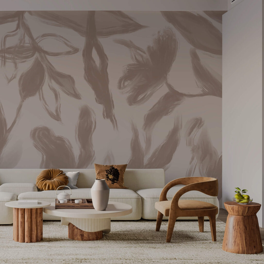 Elegantes motivos florales en tonos suaves