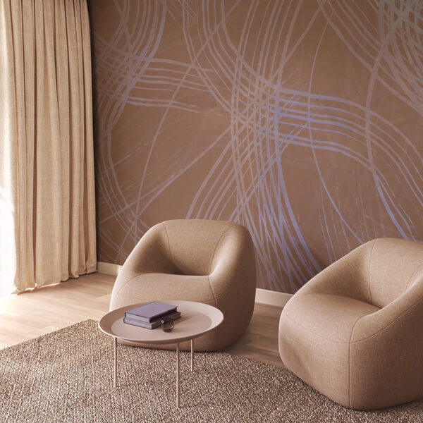 Fotomurales Fotomurales Superficie marrón con líneas blancas (SKU: t00104v1)