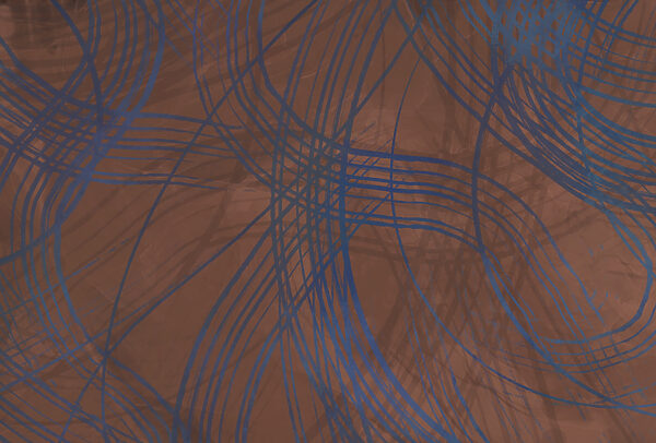 Brown and blue background with lines
