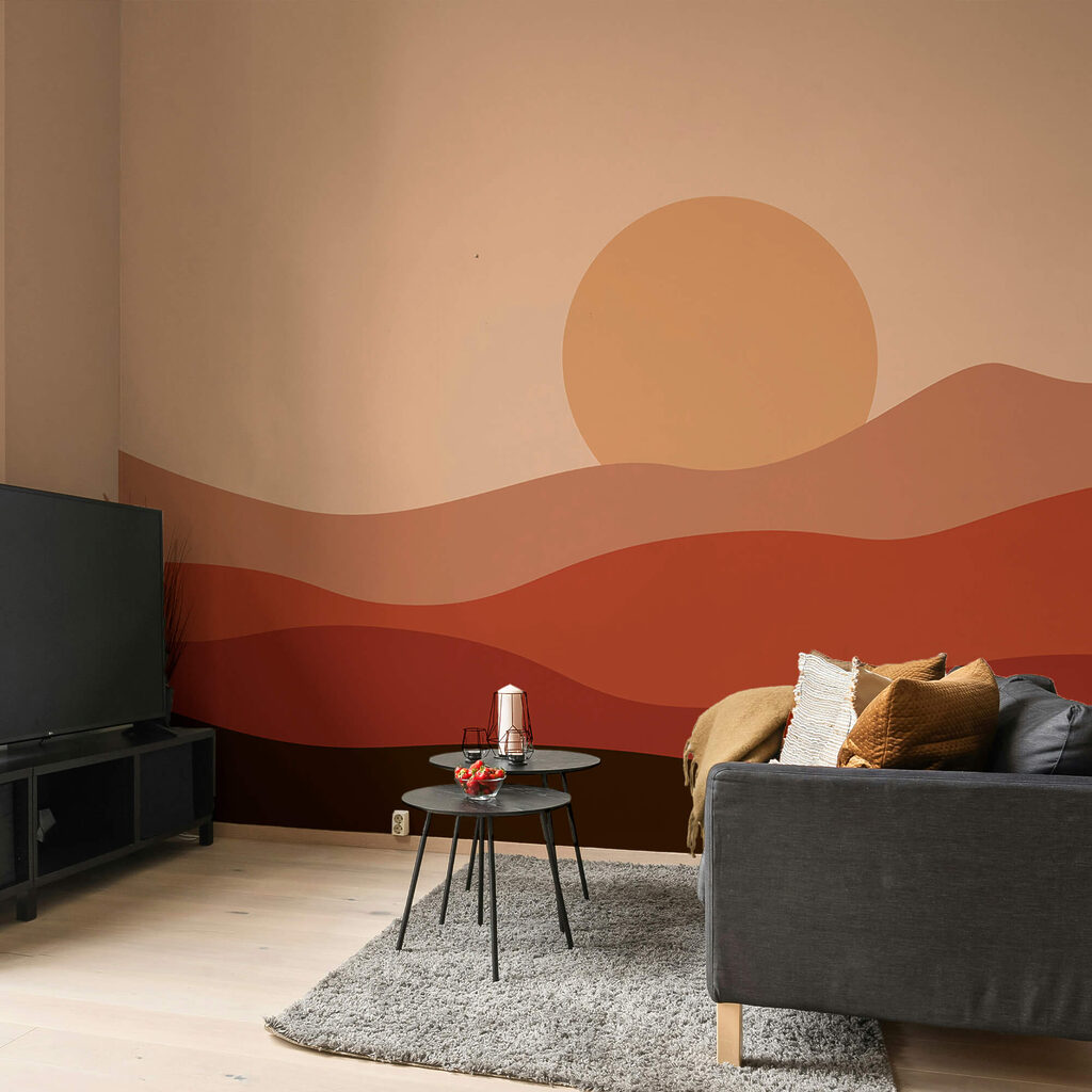 Puesta de sol sobre un desierto Puesta de sol sobre un desierto