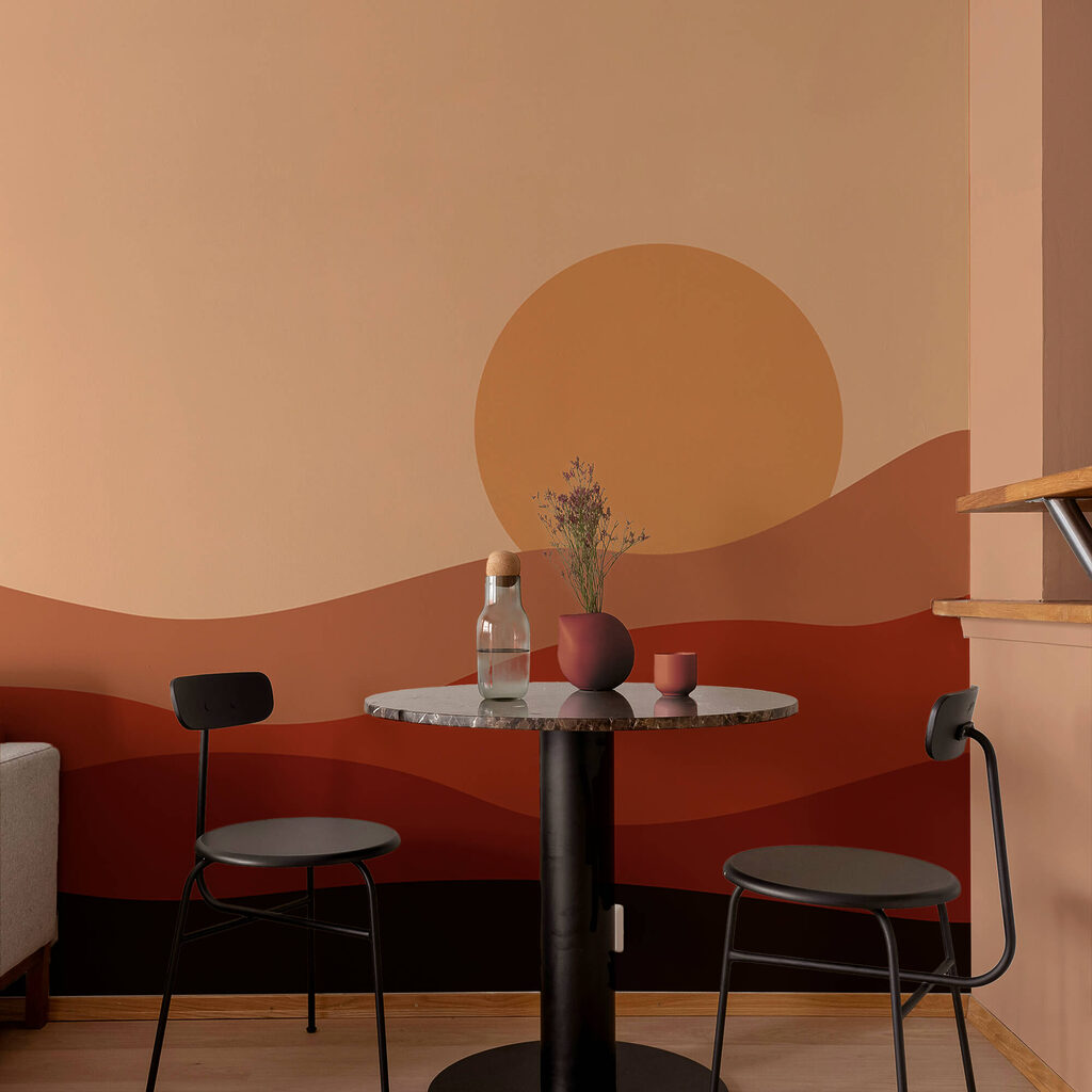 Puesta de sol sobre un desierto Puesta de sol sobre un desierto