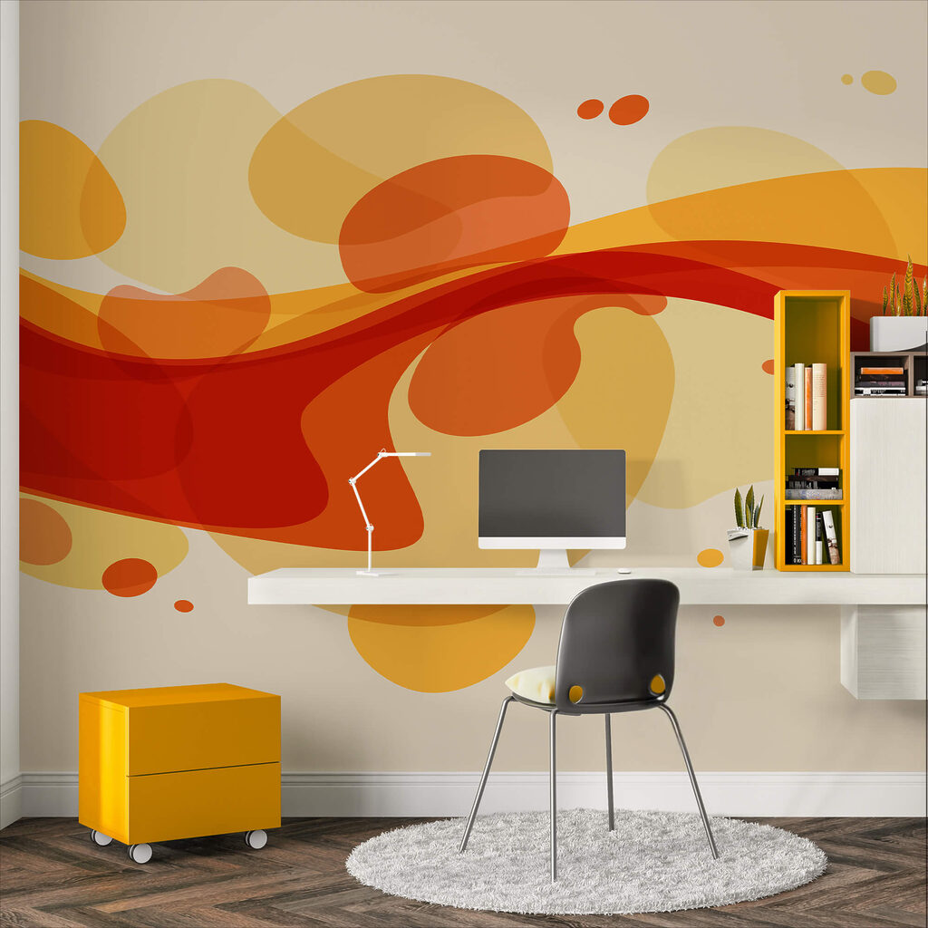 Remolinos rojos y amarillos