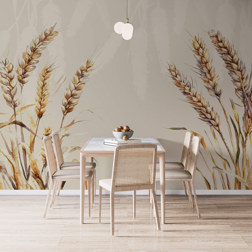 Pintura de trigo sobre fondo blanco Pintura de trigo sobre fondo blanco