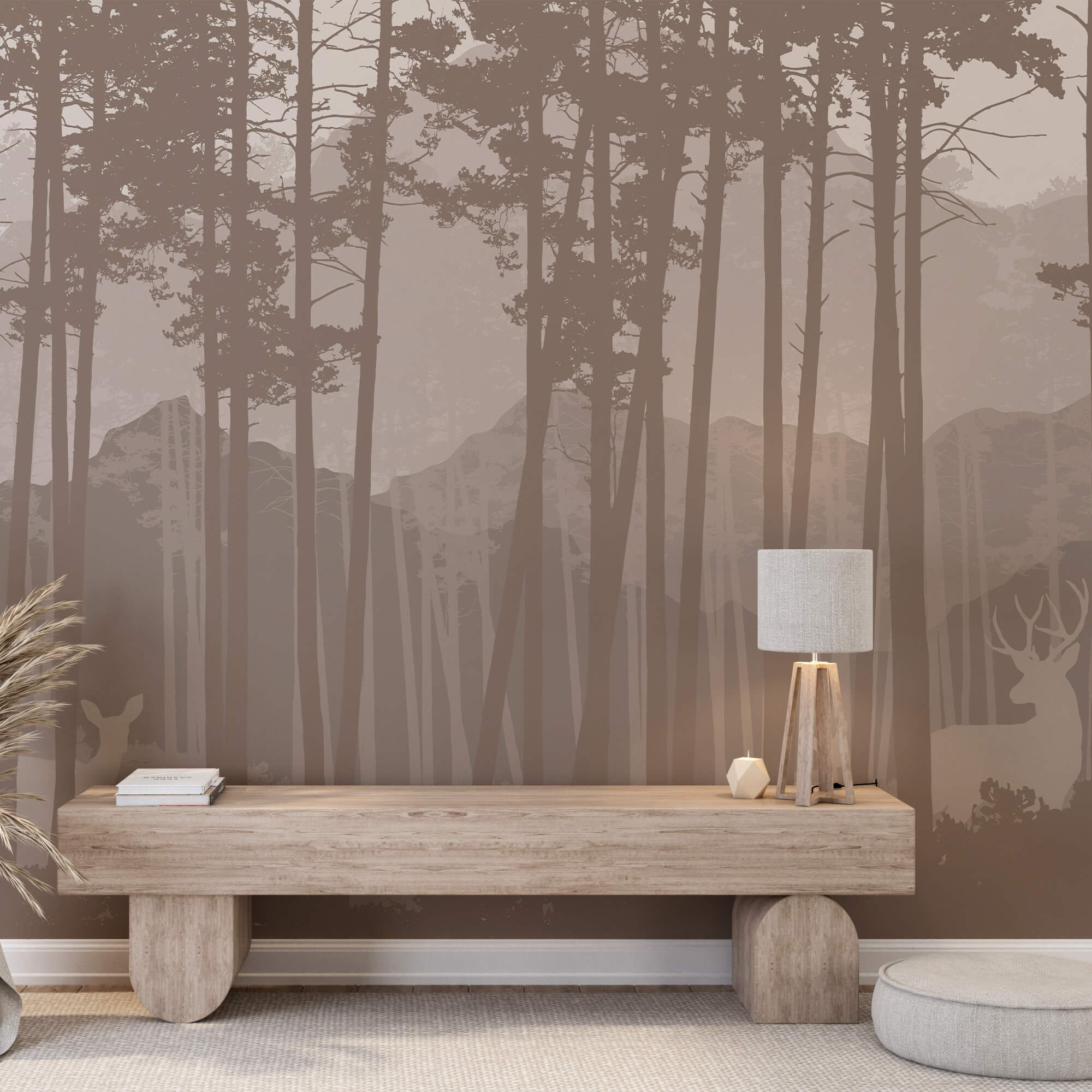 Grupo de ciervos en un bosque