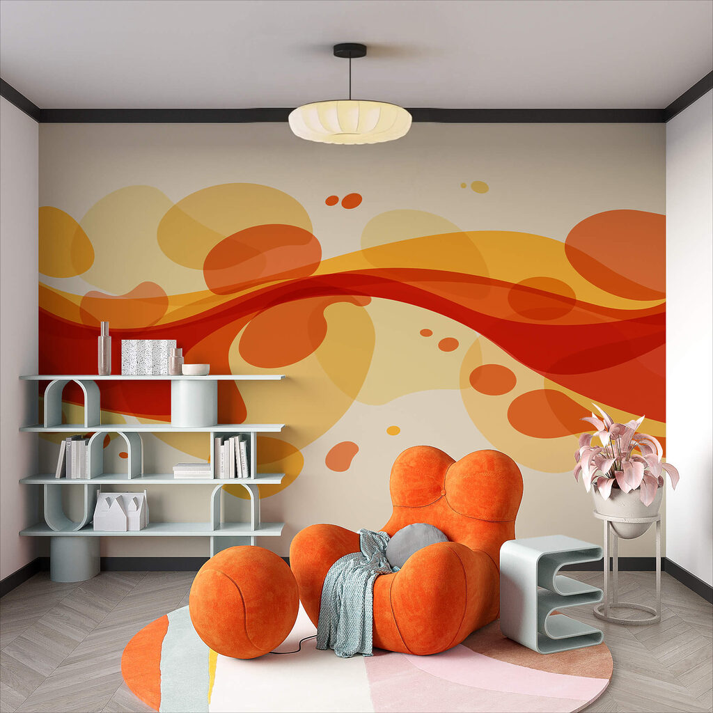 Remolinos rojos y amarillos