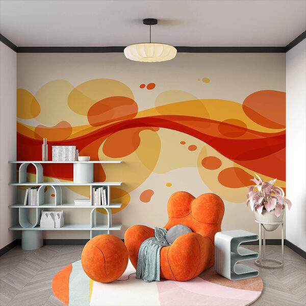 Remolinos rojos y amarillos