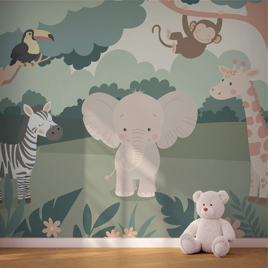 Dibujos animados de animales en un bosque Dibujos animados de animales en un bosque