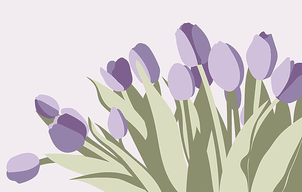Manojo de tulipanes morados Manojo de tulipanes morados