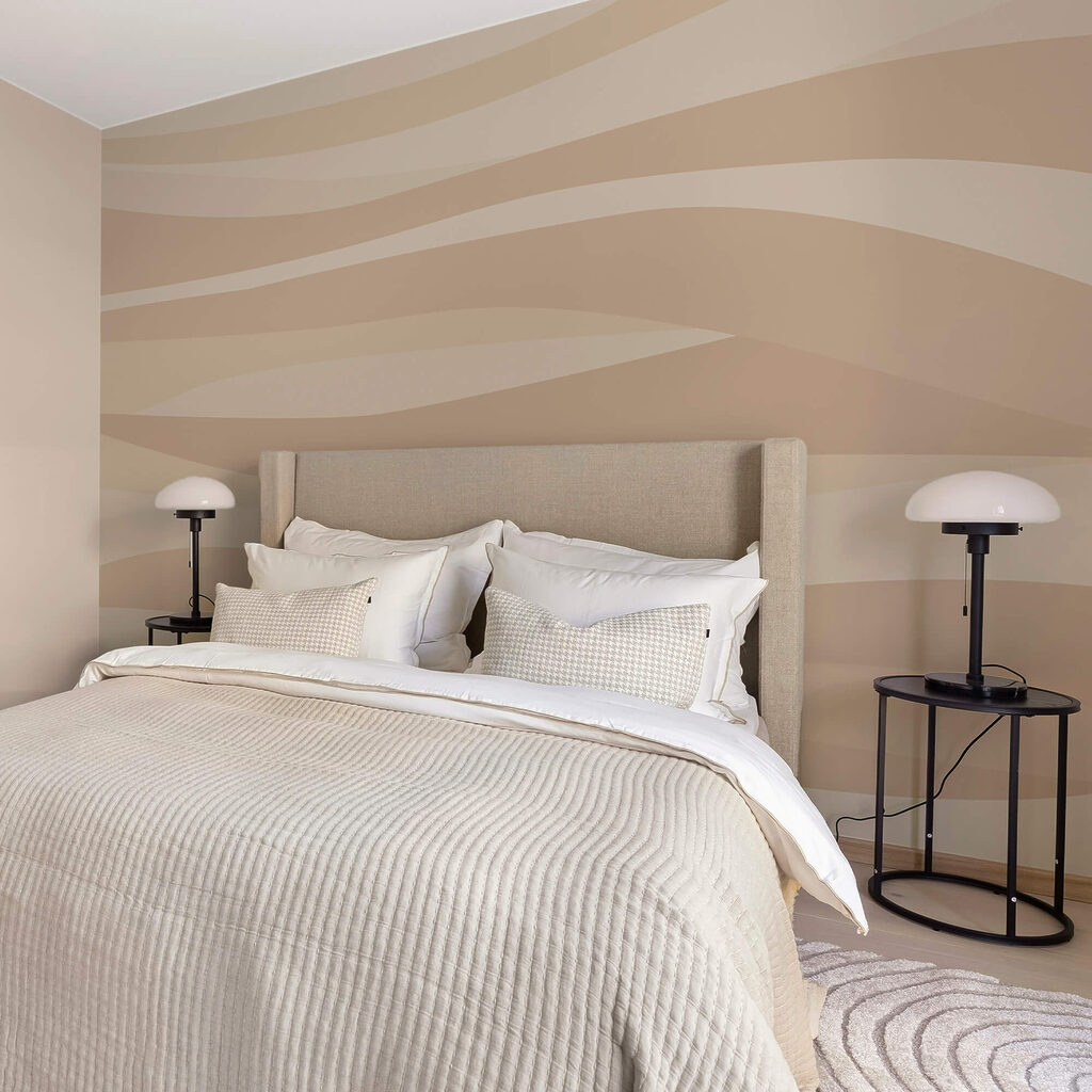 Motivo ondulado marrón y blanco Motivo ondulado marrón y blanco