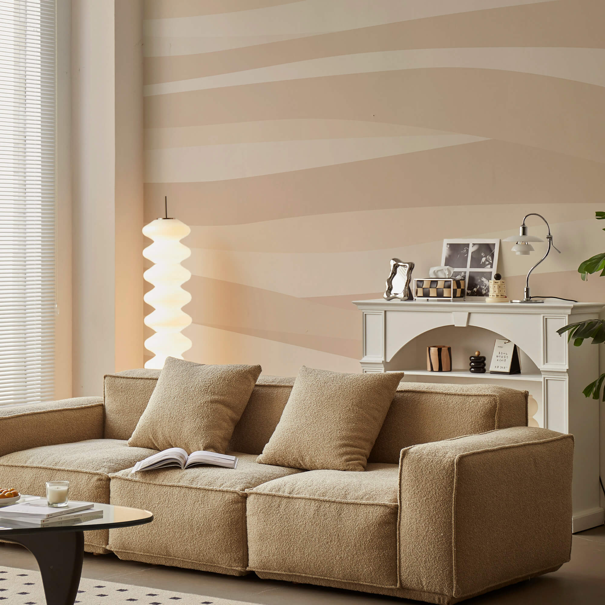 Motivo ondulado marrón y blanco Motivo ondulado marrón y blanco