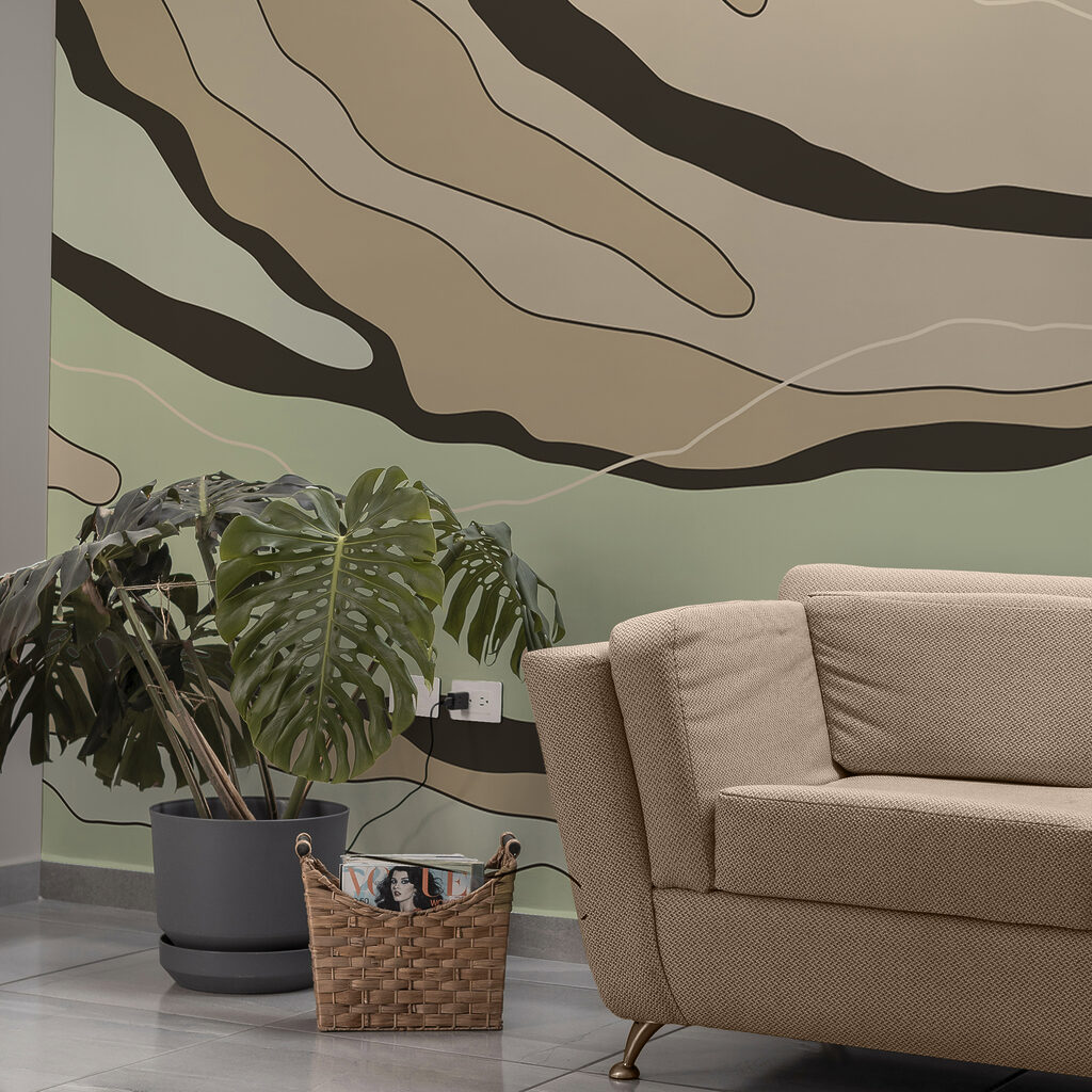 Líneas abstractas en cálidos tonos tierra