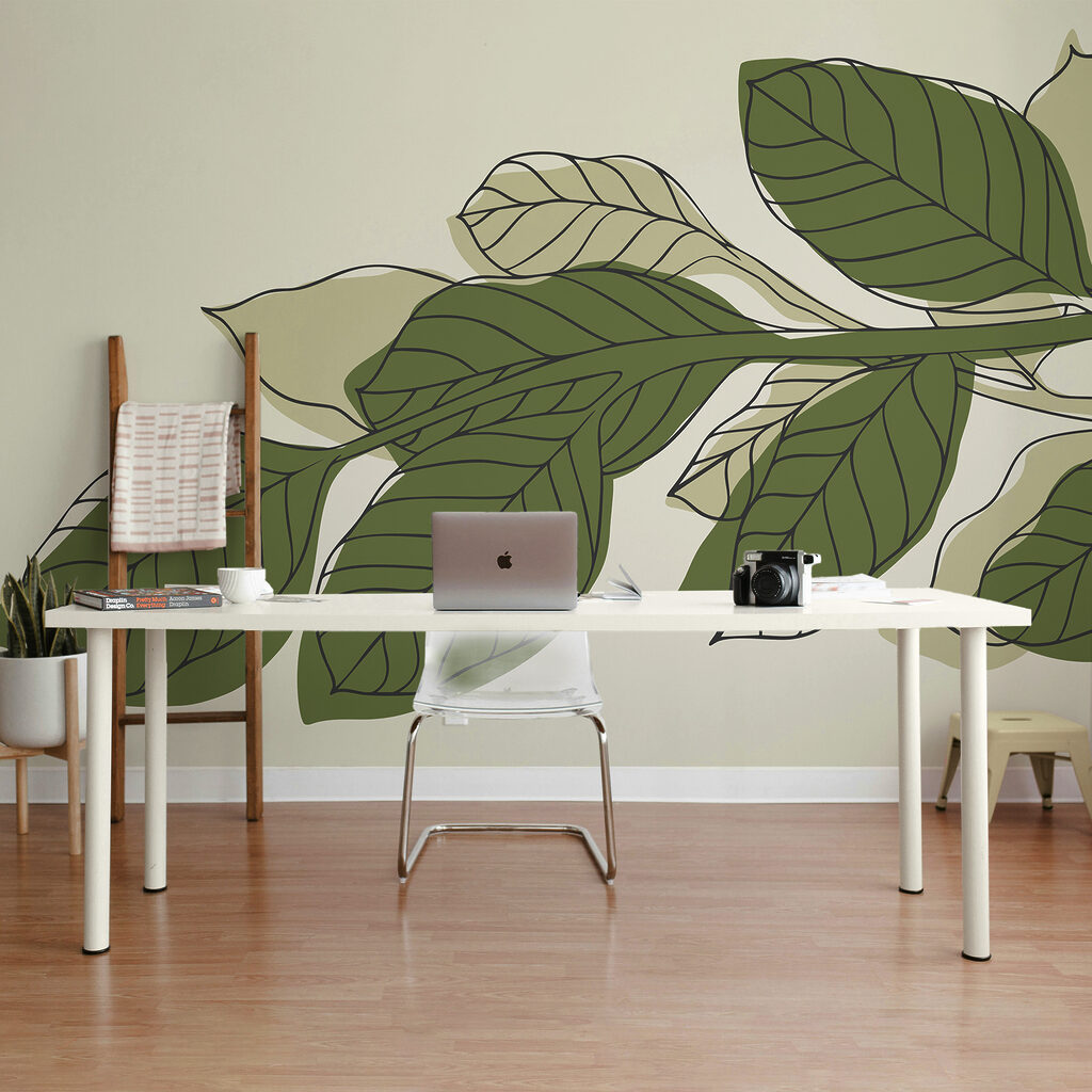 Planta de hojas verdes con líneas negras