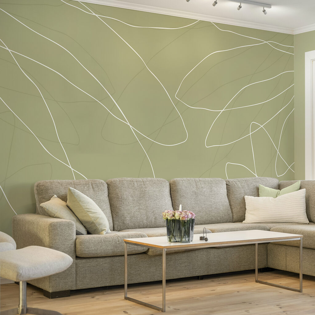 Fondo verde con líneas blancas