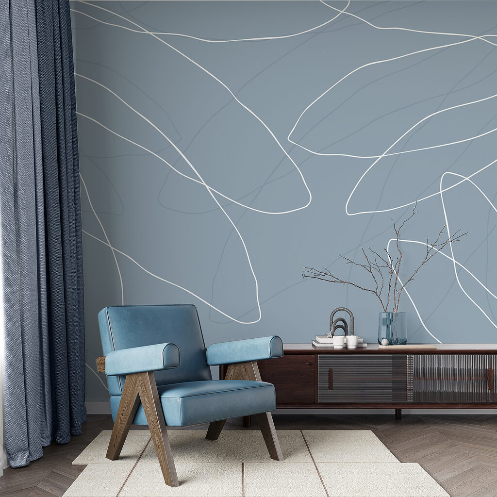 Fondo azul con líneas blancas