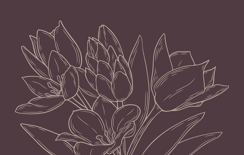 Delicate blooms on a rich backdrop Delicate blooms on a rich backdrop