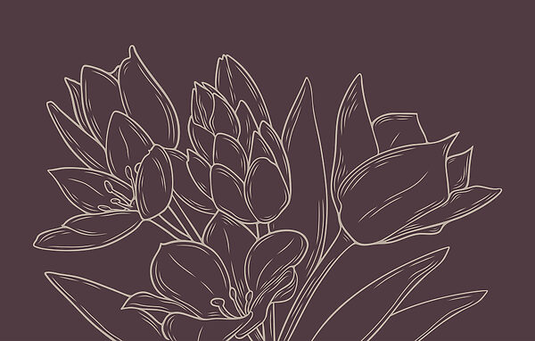 Delicate blooms on a rich backdrop Delicate blooms on a rich backdrop