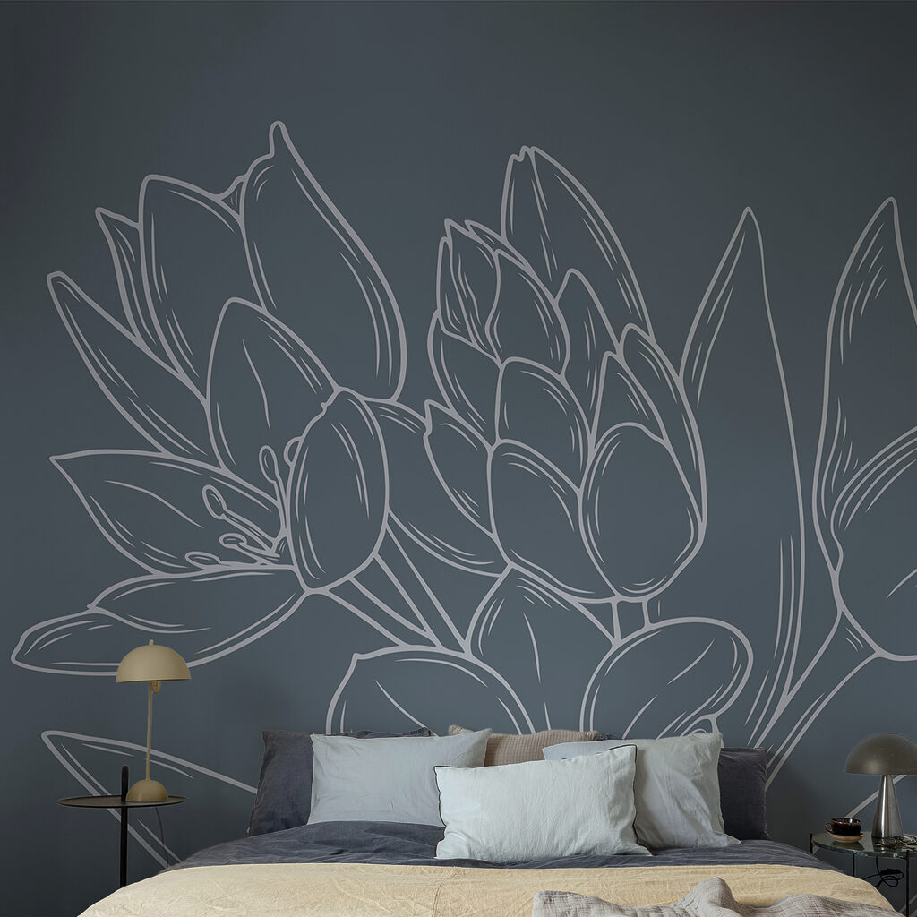 Flores delicadas sobre fondo oscuro Flores delicadas sobre fondo oscuro