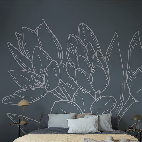 Flores delicadas sobre fondo oscuro Flores delicadas sobre fondo oscuro