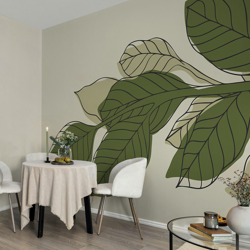 Planta de hojas verdes con líneas negras