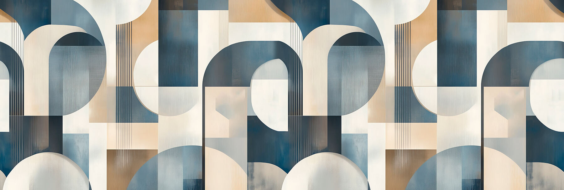 Colorful art piece with curved shapes Colorful art piece with curved shapes