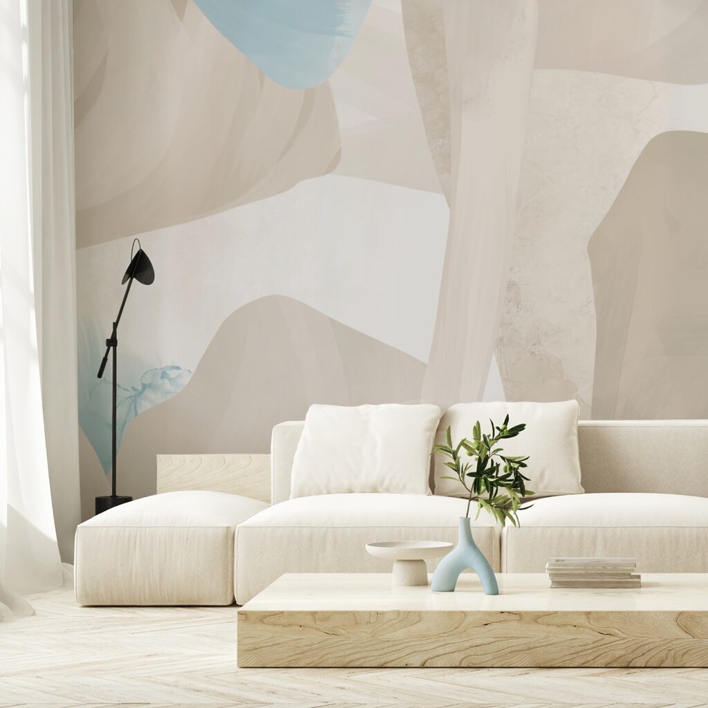 Formas abstractas en colores suaves