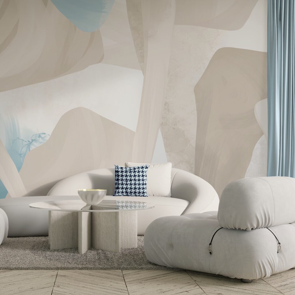 Formas abstractas en colores suaves