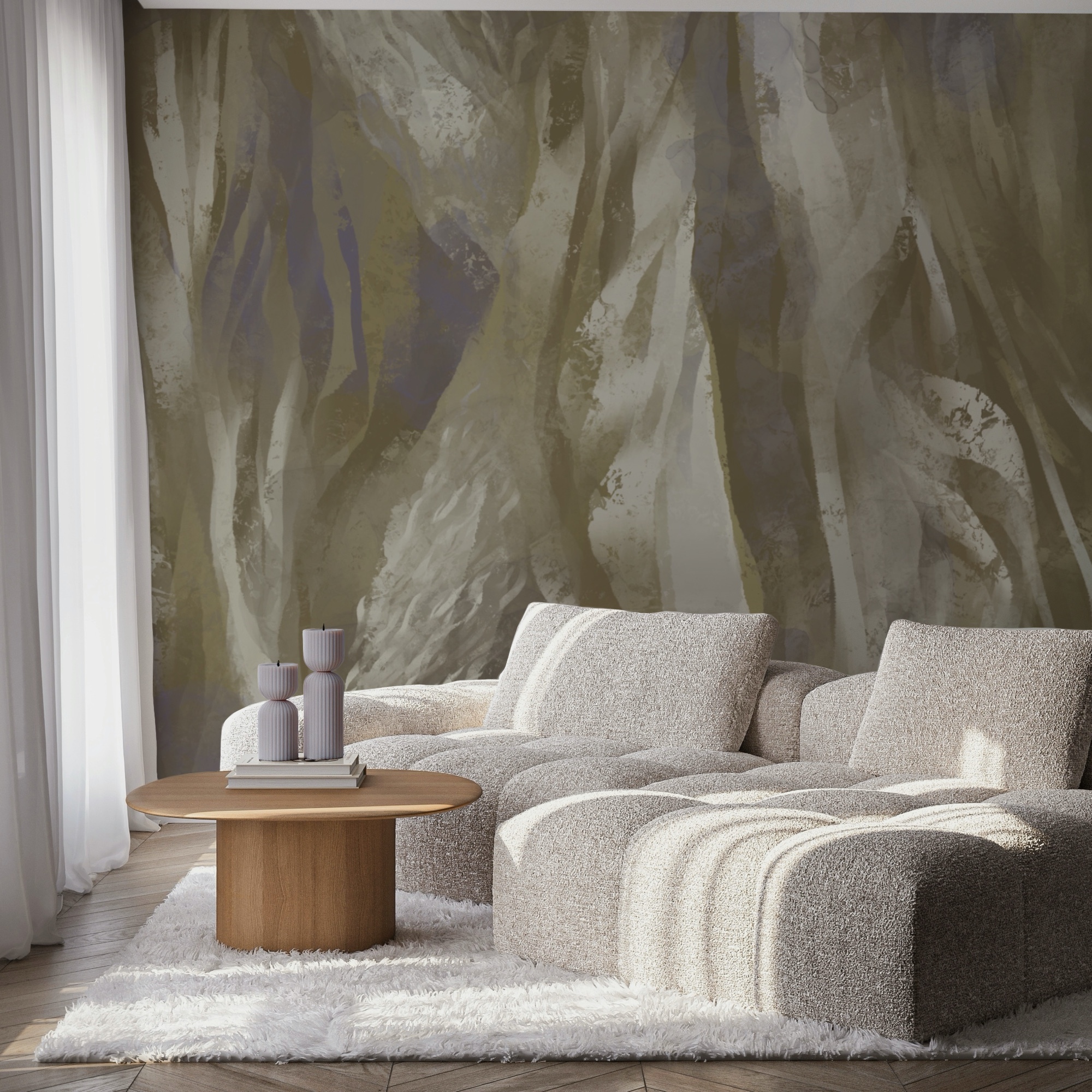 Ondas abstractas en colores suaves