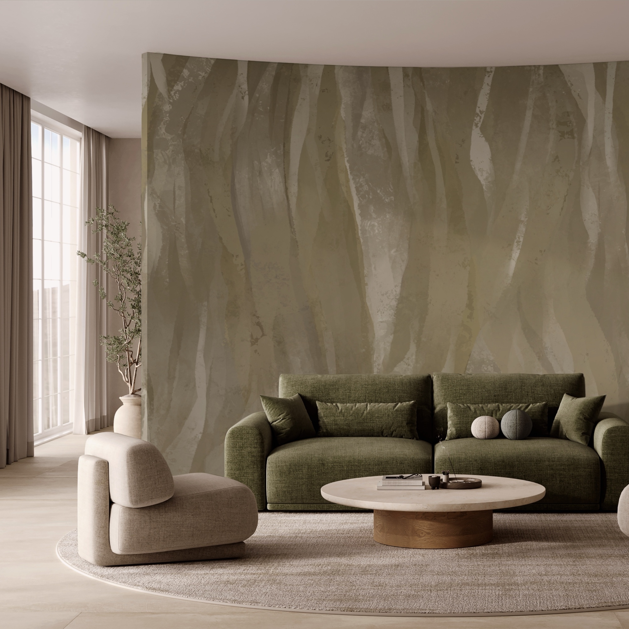 Suave y fluido motivo ondulado abstracto