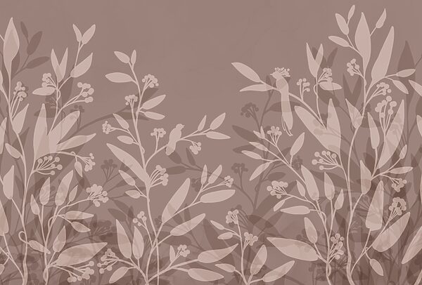 Gentle leaf silhouettes on muted background Gentle leaf silhouettes on muted background