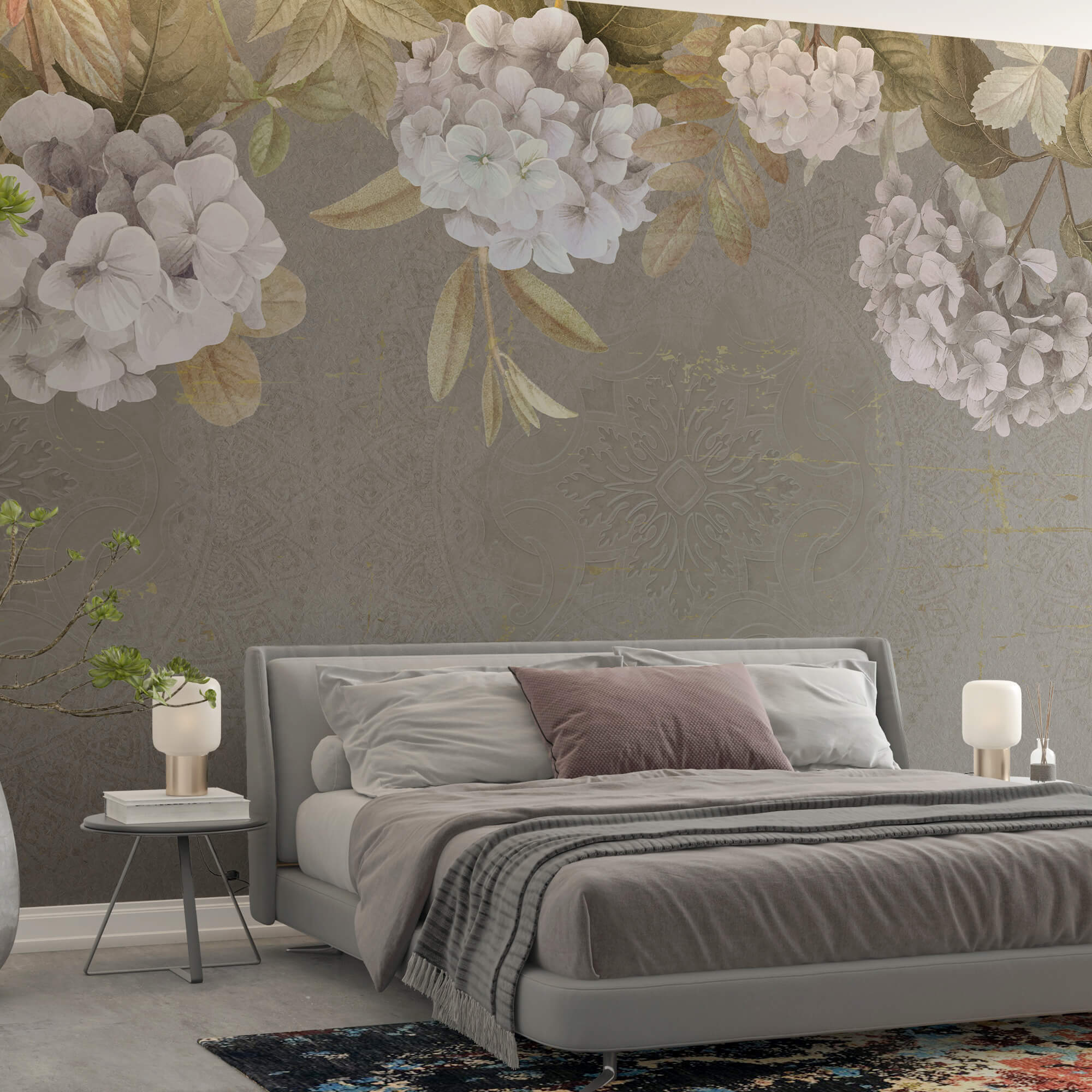 Delicadas flores sobre un fondo suave
