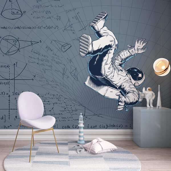 Dibujo de un hombre con traje espacial Dibujo de un hombre con traje espacial