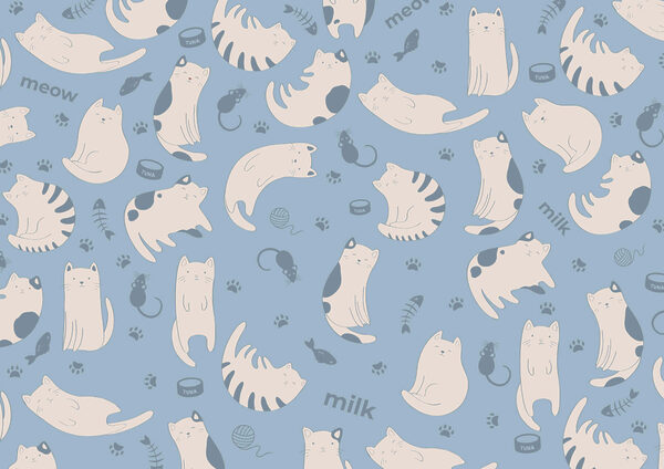 Patrón de gatos y gatitos t00172p 600x424 - Patrón de gatos y gatitos